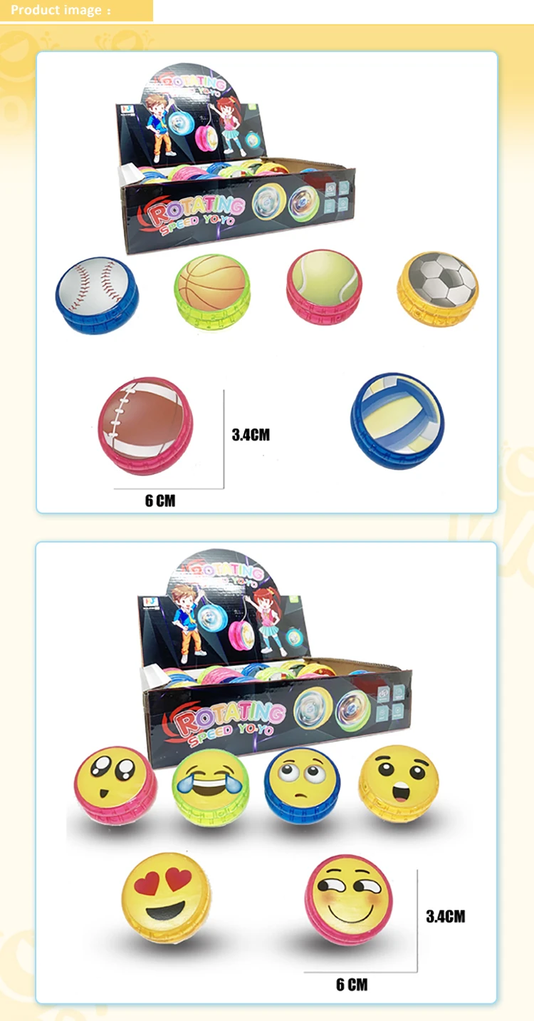 9 Pieces Yo-yo Led Light Yoyo Ball Bearing Responsive Yoyo Reactive Plastic Yoyo