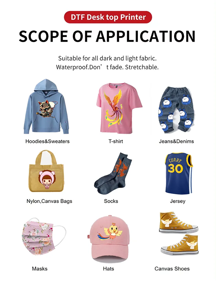 High Quality 13Inch A3 DTF Printer Single Head XP600 Clothes Printing Machine DTF Direct to Film Transfer Printer manufacture