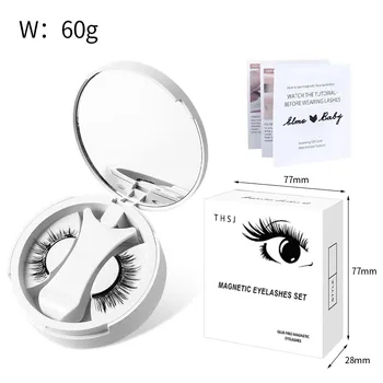 new design Magnetic Lashes No Glue Needed Kit 3d Natural Reusable Natural Look Magnetic Lashes with Applicator