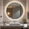 [Gunmetal Frame] No touch wired control + white light + no copper silver mirror (high-definition explosion-proof) (Requires a reserved switch panel to control the light)