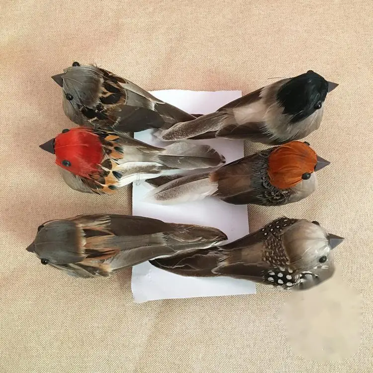 12 Stück Künstliche Vögel Mit Clip – Bunte Federvögel Aus Schaumstoff, Deko Für Garten, Baum & Zimmer (ca. 10 Cm)