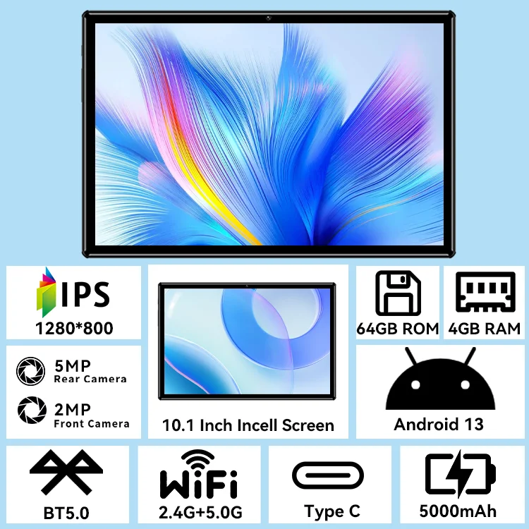 法人向け 5G Wi-Fi Android 13 オクタコア タブレットPC 10.1インチ