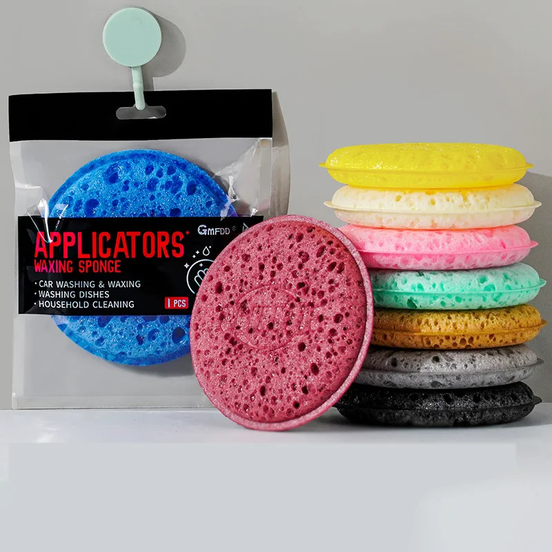 Factory High Foam Round Shape PVC Bucket Colorful Household Kitchen Cleaning Products Wash Dishes Sponge Car Sponge