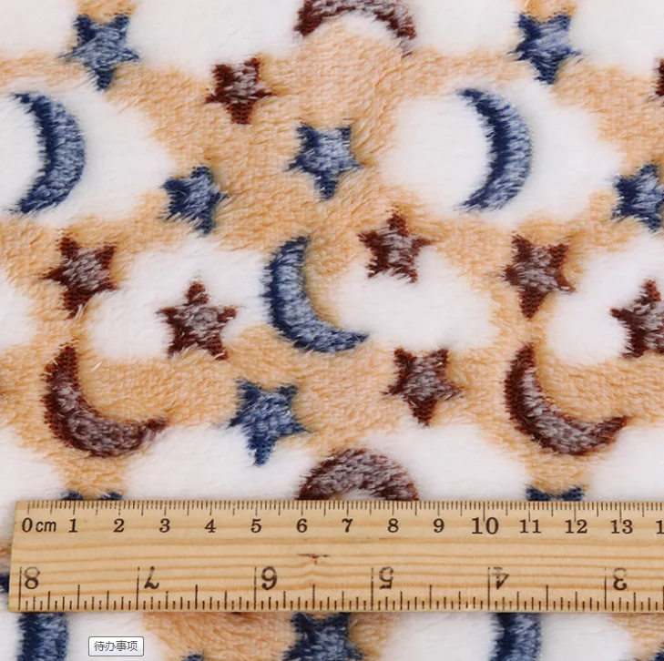 Звезда и Луна Коралловая бархатная ткань 100% полиэстер флисовая ткань для наволочек одеяло