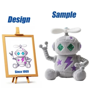 Shengye Robot Doll Plush Toy OEM ODM Wholesale Customized Good Quality Kids Boy Lifelike Robot Soft Cartoon Stuffed Plush Toy