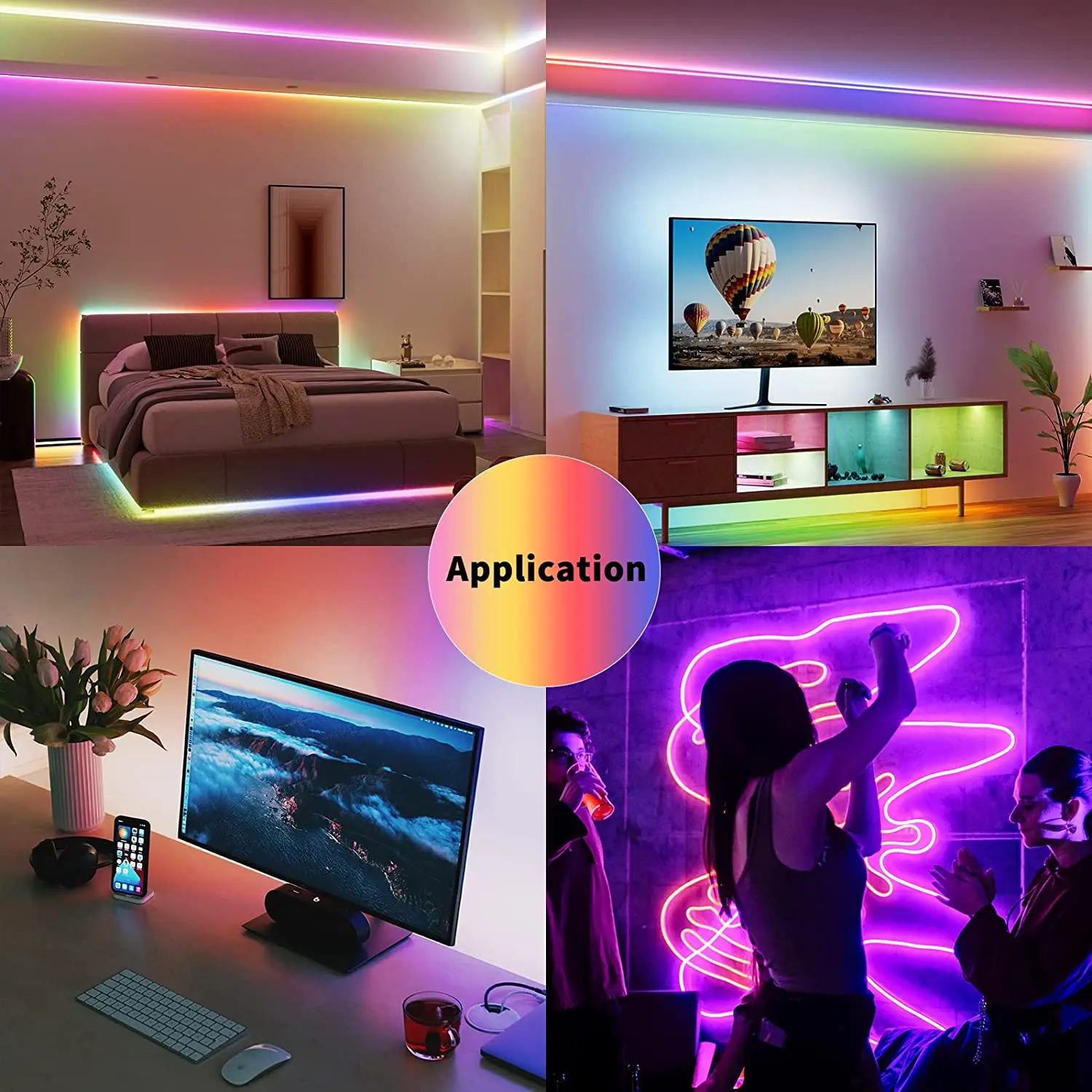 Addressable Magic Digital Dotless COB Stripe Tape 12V 24 12mm 720Leds 720 Chips Pixel Silicone Flex RGB Smart Led Strip Lights