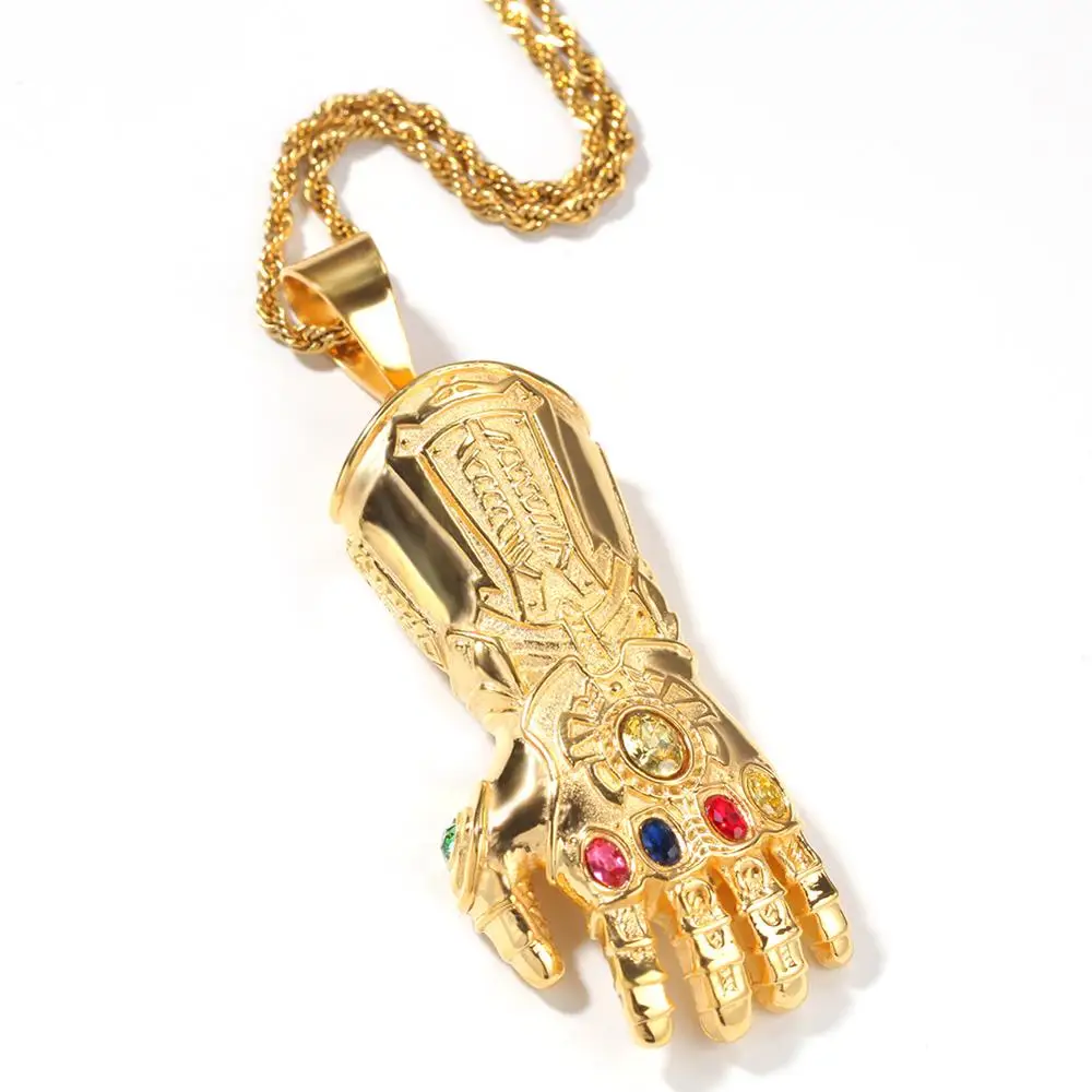 Iced Out Infinity Gauntlet Pendant Necklaces Men Luxury Designer Mens Bling  Gem Thanos Gold Glove Pendants Ruby Necklace Jewelry Love Gift From 8,02 €  | DHgate