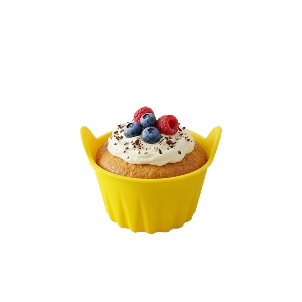 Silicone Handle Muffin Cup Mold, High Temperature Resistant, Easy to Demold, Home Baking Cup