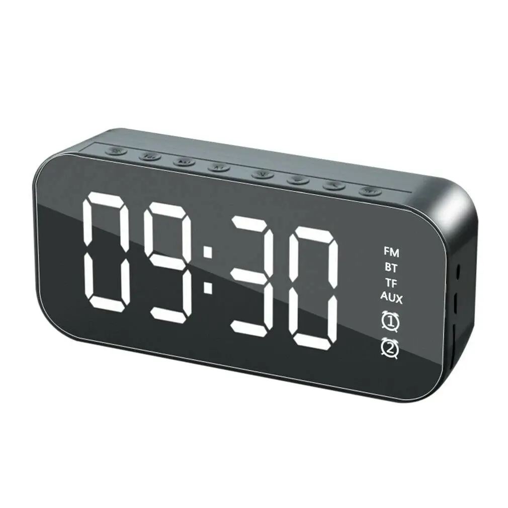 2024 Hot Selling S5 Alarm Clock Mini Bt Speaker Mirror Radio Led ...