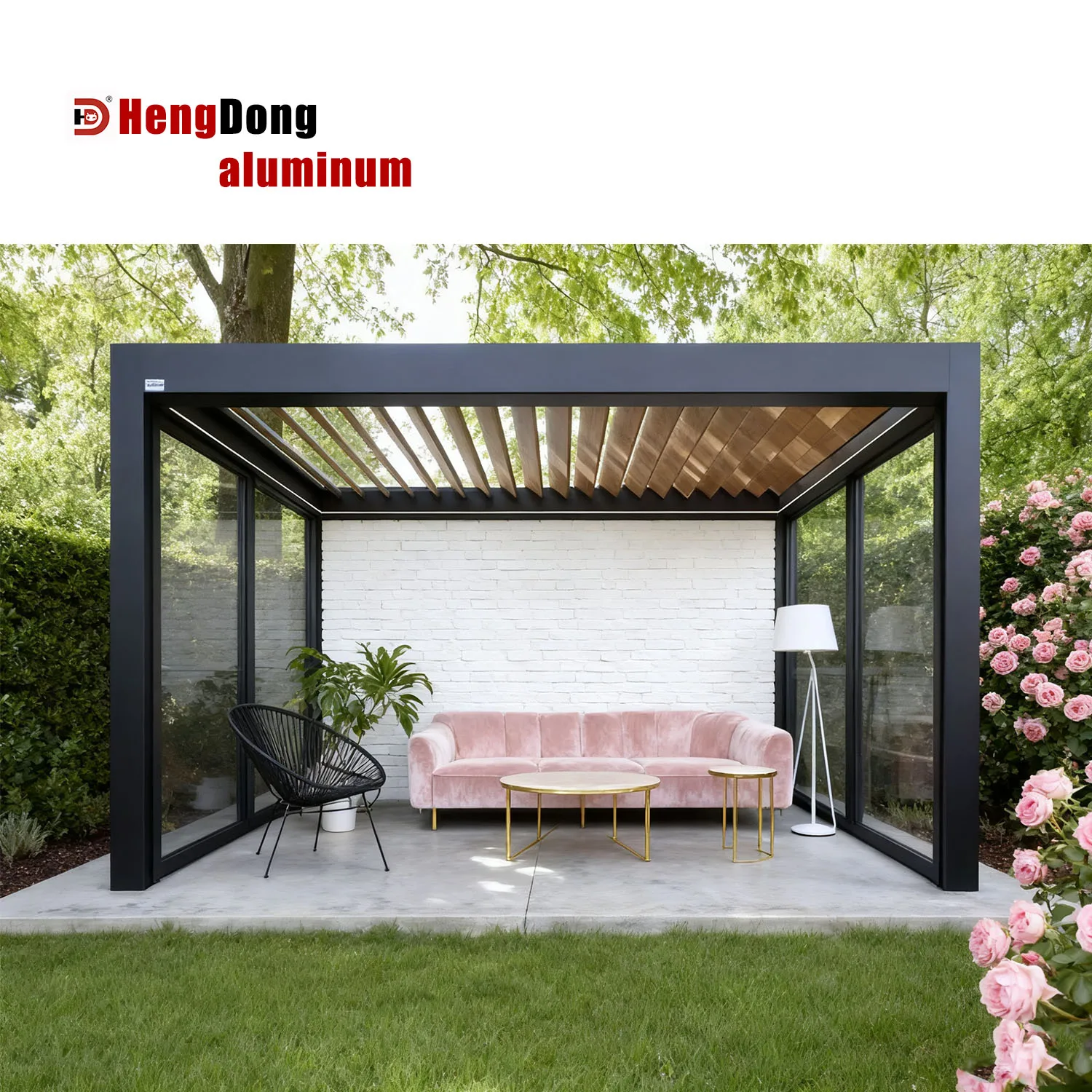 Customized Modern Design Retractable Glass Sunroom Enclosure Prefabricated Wall Mounted Roof Exterior Foldable House Style