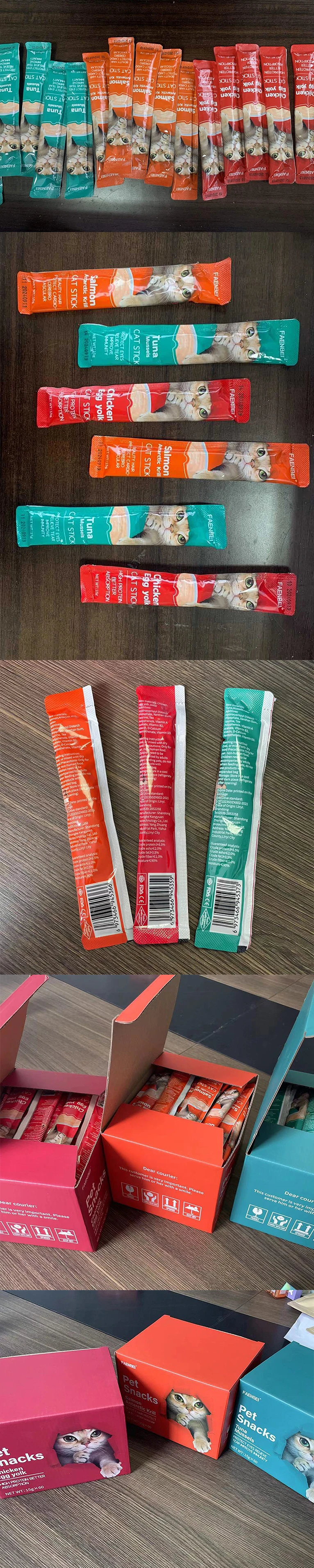 Factory Wholesale 15g Cat Treats Bar Cat Snack Kittens Wet Food