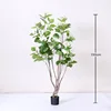 White hydrangea tree, 150cm tall (145 leaves, 20 flowers)
