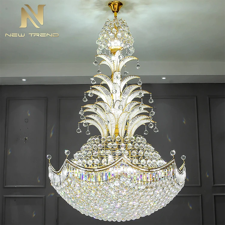 CPL-204 Personalizzato Grande Arredamento Interno per Hotel Chiesa Scala con Lampada a Candelabro LED di Cristallo di Lusso