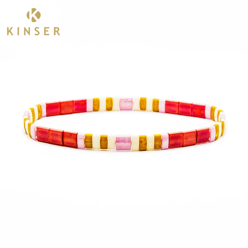 Wholesale Modern Design Miyuki Tila Beads Bracelet Customized Mix Color Tila Bracelet for Women