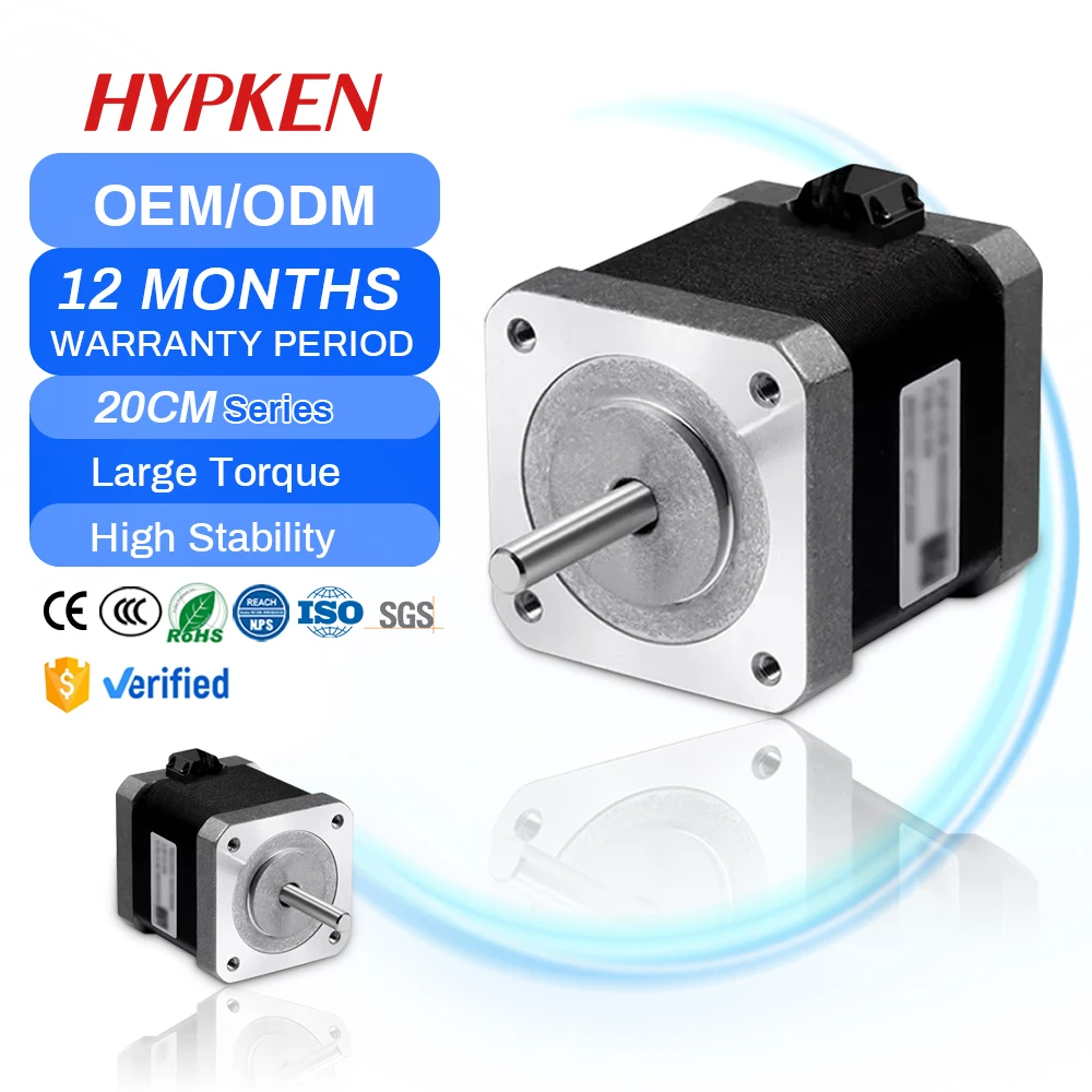 24V Hybrid Open Loop Stepping Motor 0.05Nm 0.4A 45mm for Conveyor Belt