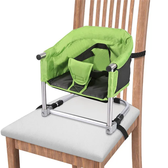 green yellow folding kids chair children portable baby booster