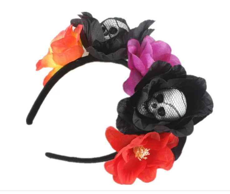 Halloween gifts flower skull headbands for Halloween party.png