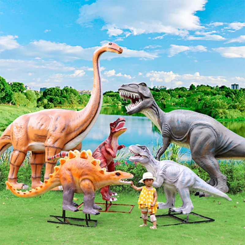 Outdoor Garden Decoration Life Size Resin Fiberglass Animal Dinosaur ...