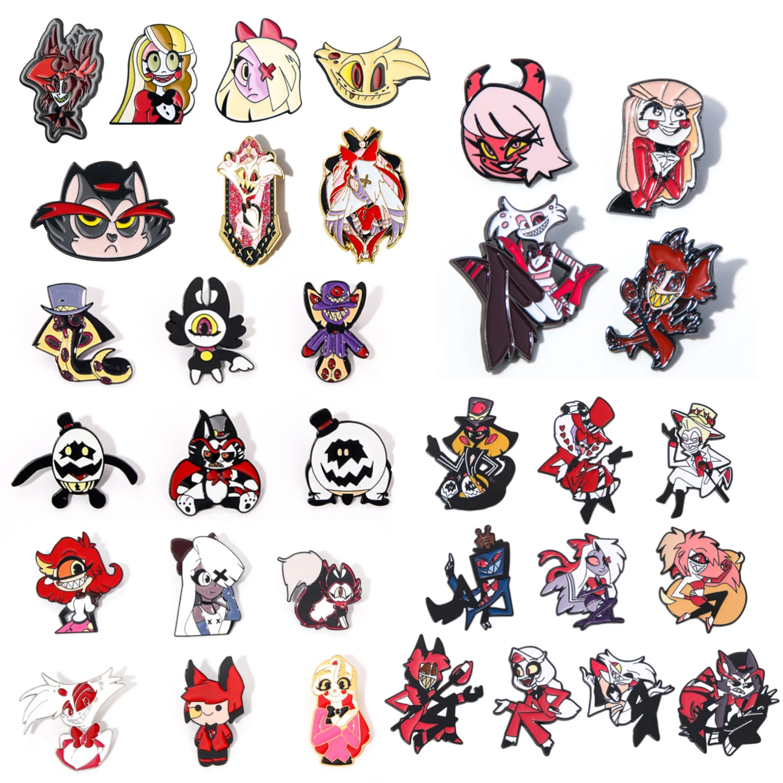34 Styles Hazbin Hotel Japanese Anime Manga Style Cute Enamel