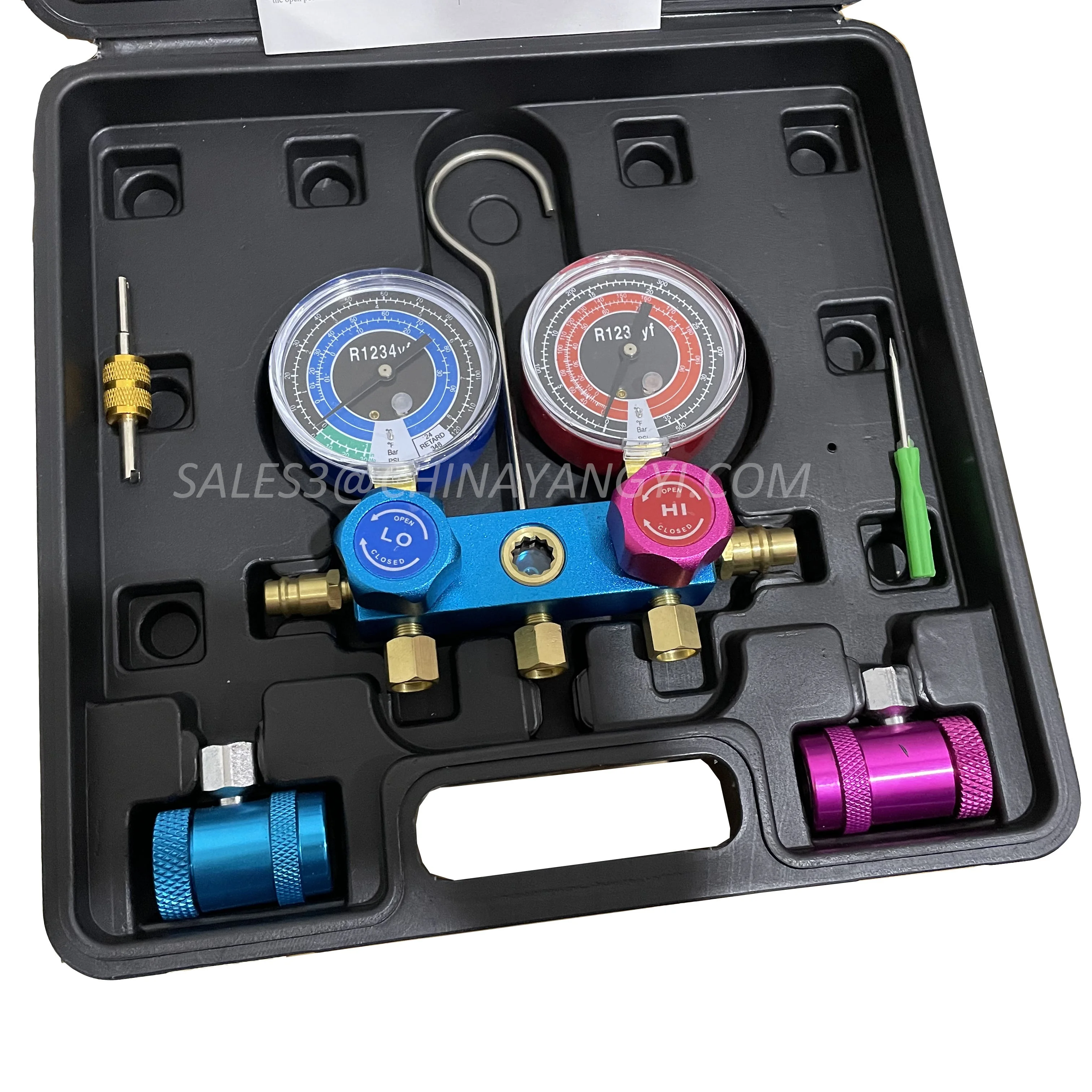 Jeu De Manomètres 4 Voies Pour Climatisation/réfrigération - Compatible R134A, R22, R410A - Neuf Avec Garantie