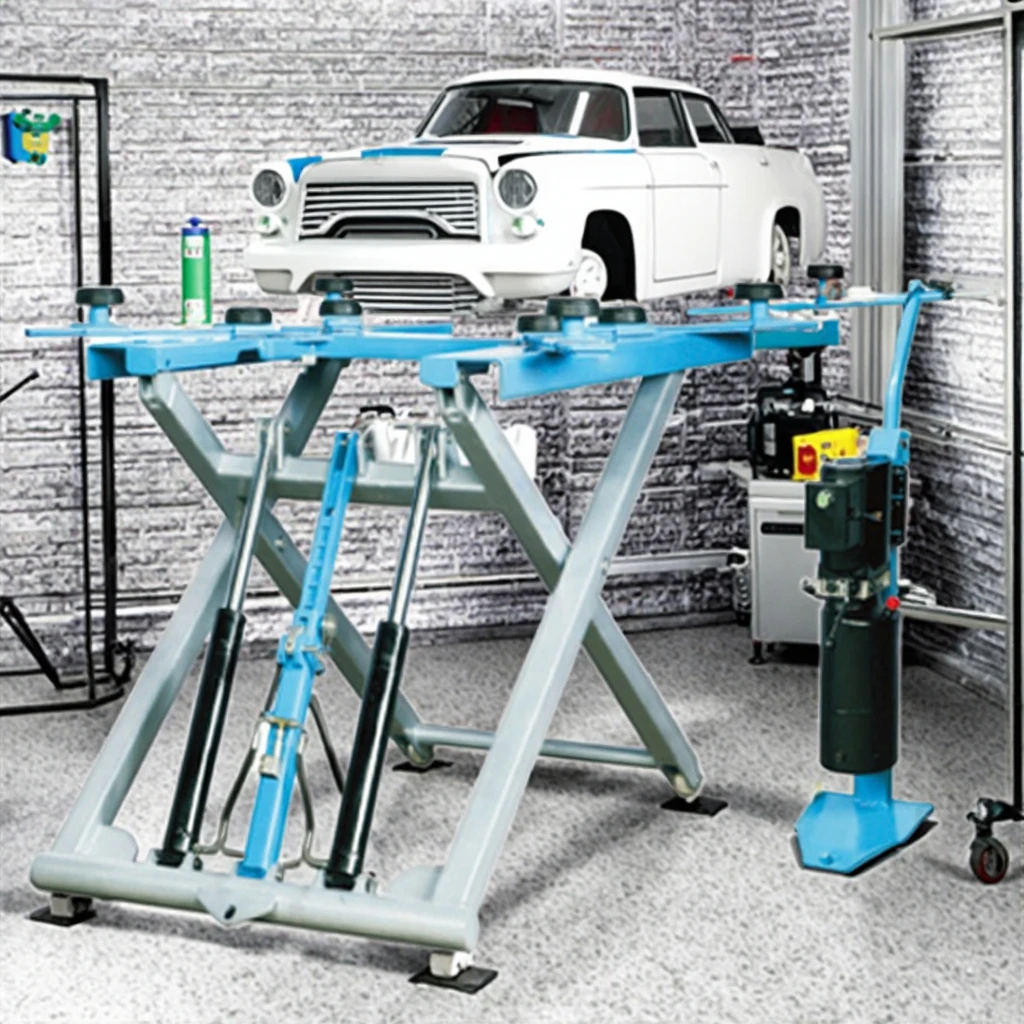 ポータブル二重シリンダー油圧シザーリフト（車用モバイルオートリフト