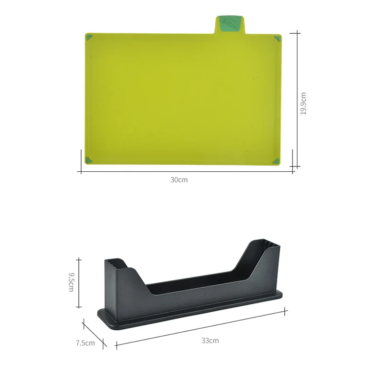 New Design Multi Purpose Chopping Cutting Board Blocks Set 4pcs Plastic Cutting Board With Tray