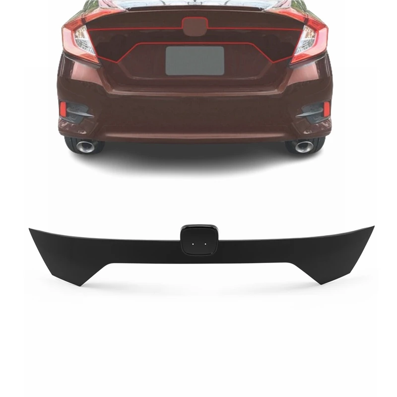 oem auto parts rear trunk lid black molding garnish trim panel for honda civic 2016 2017 2018 2019 2020 2021