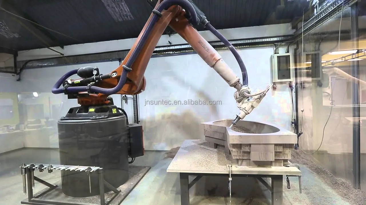 SUNTEC  china jinan 7 axis industrial robot arm robotic for construction industry  wood cutting foam plane parts