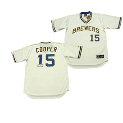 Wholesale Men's Milwaukee Brewers 8 Ryan Braun 15 Cecil Cooper 16