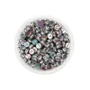 Round silver mixed-color English beads