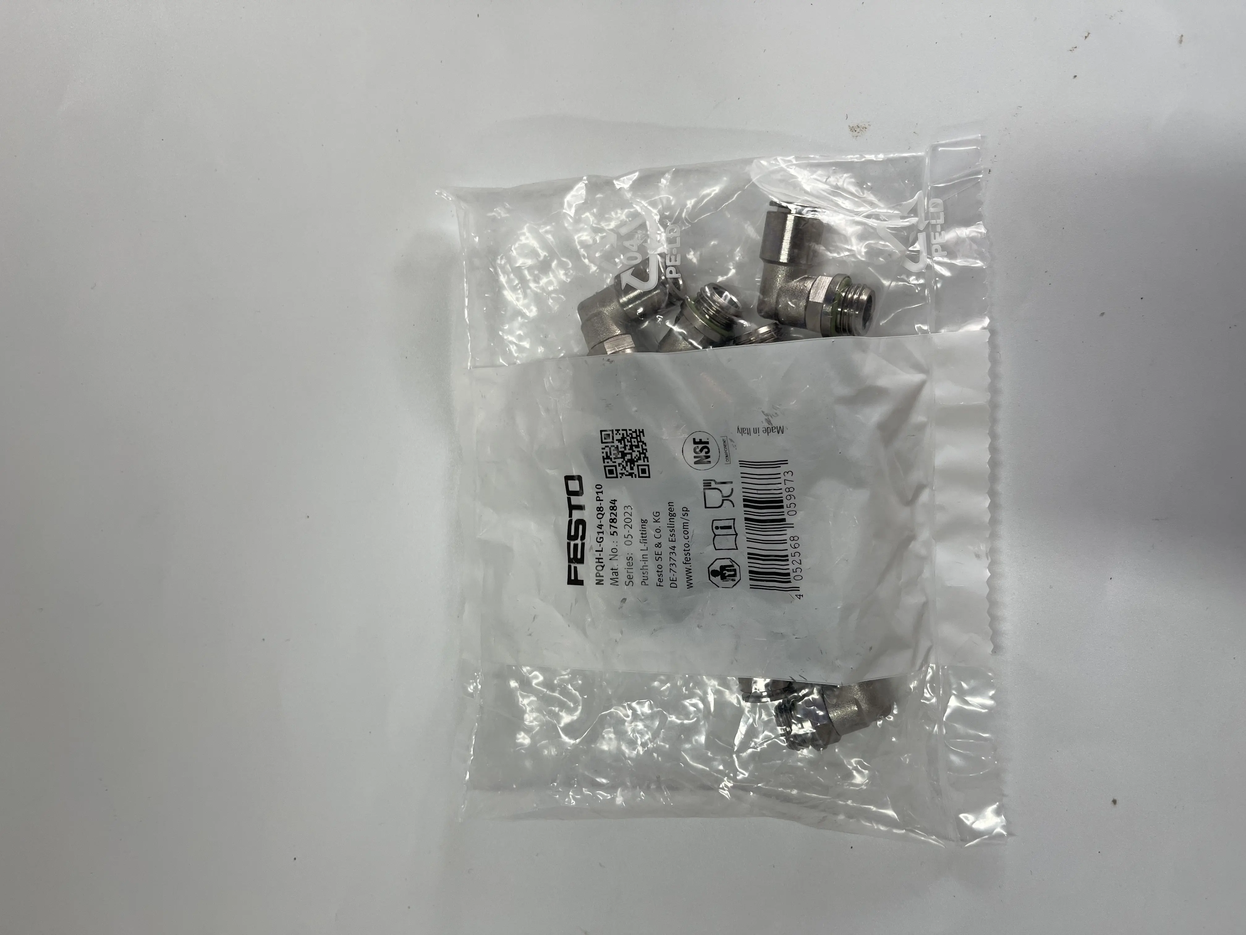 Festo Pneumatic Elbow Connector NPQH-L-G14-Q8-P10 Festo Pneumatic Elbow Connector NPQH-L-G14-Q8-P10