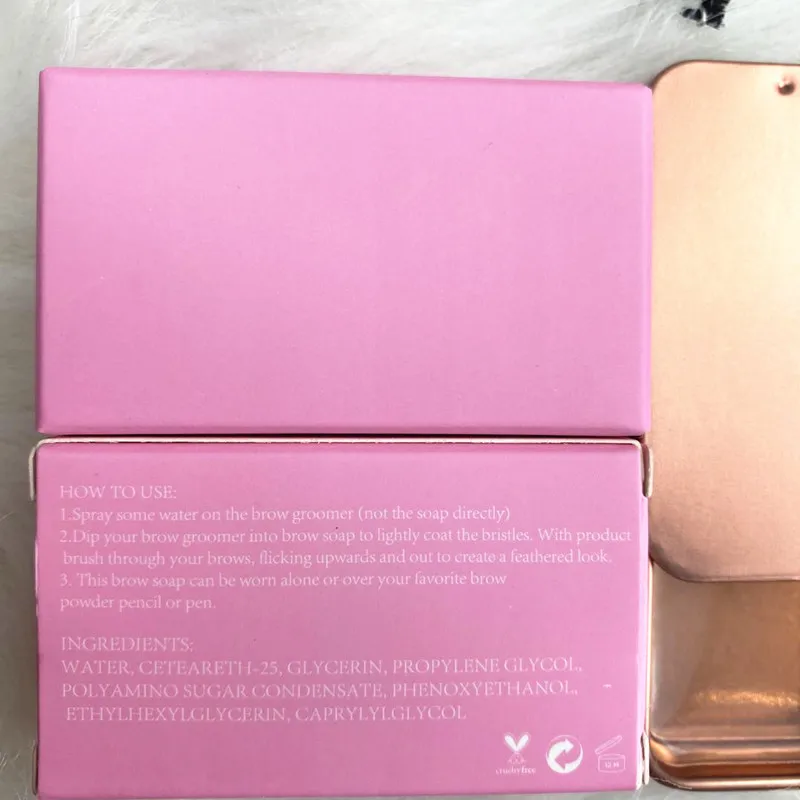 5种颜色定制化妆凝胶眉毛眉毛造型肥皂塑形刷包装自有