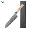 Cuchillo Kiritsuke de 8" con mango de madera de pakkawood amarillo