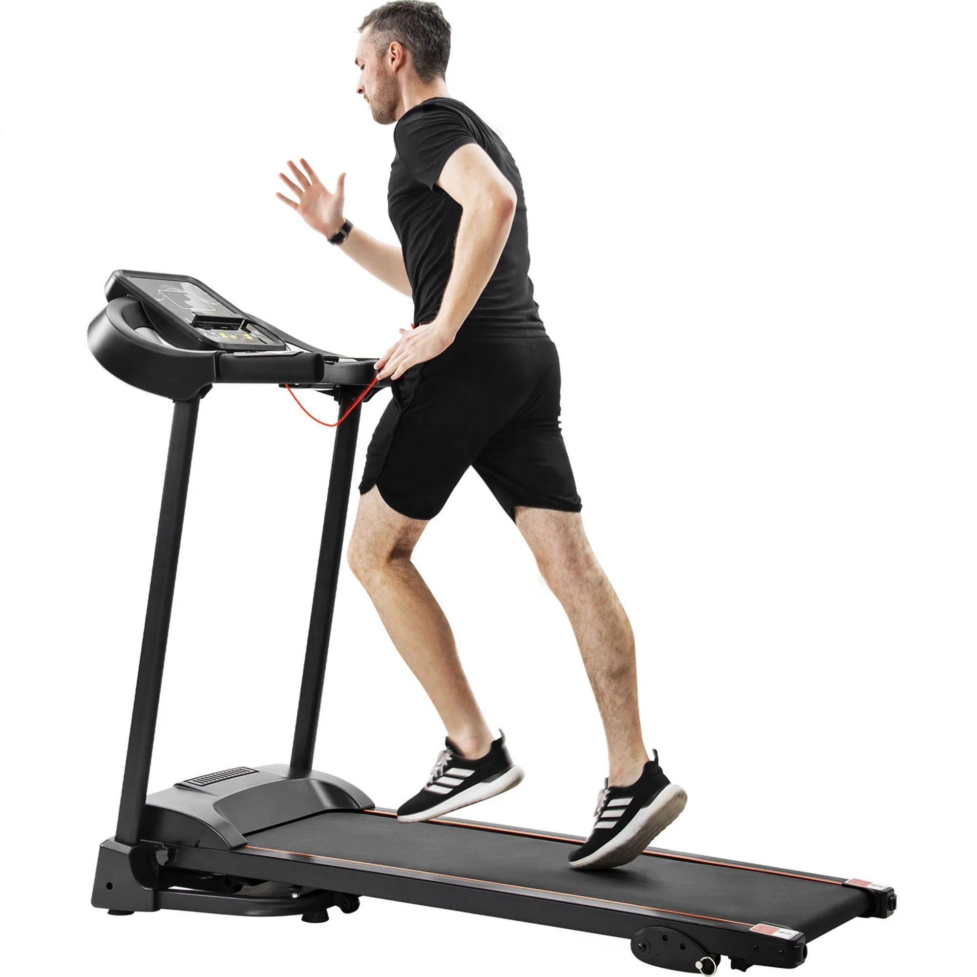 Pro Folding Walking Machine Treadmill Running Jogging Home Gym Exercise Fitness