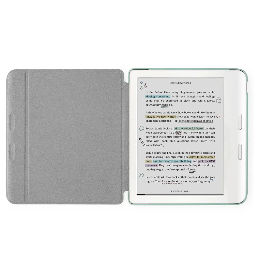 Ereader Leather Pu Case For Kobo Libra Clara Colour Elipsa 7 Inch With Stylus Holder Notebook Sleep Cover Pbk157 Laudtec factory