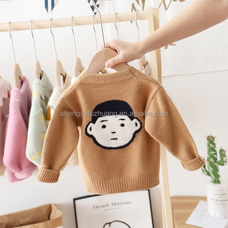 Girls Knitted Baby Cute Pullover Sweater Autumn Children's Sweater Cartoon Quality Winter Cotton Computer Knit Sweaters