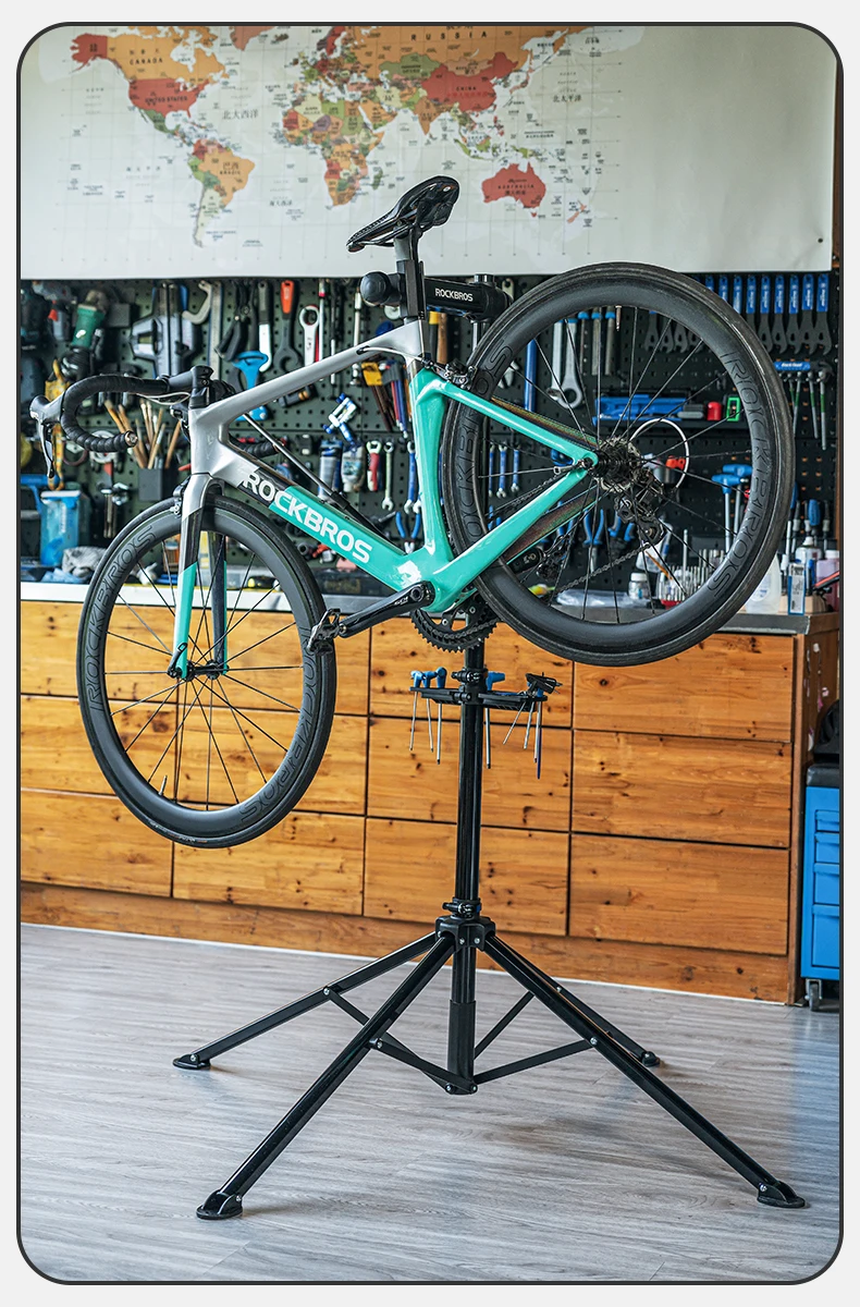 ROCKBROS Aluminum Alloy Cycle Repair Stand Mountain Bike Display Rack ...