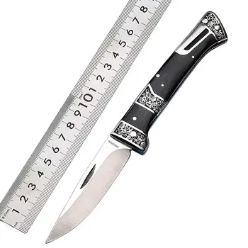 High-carbon steel Folding Knife 70Cr17MoV wood handle fold pocket utility knife survival Pocket Knife for Outdoor Camping