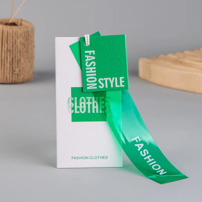 Custom Fashion Design High-density  Cheap Clothing Hangtag String Customized Logo Tag Strings Clothing Swing Tag