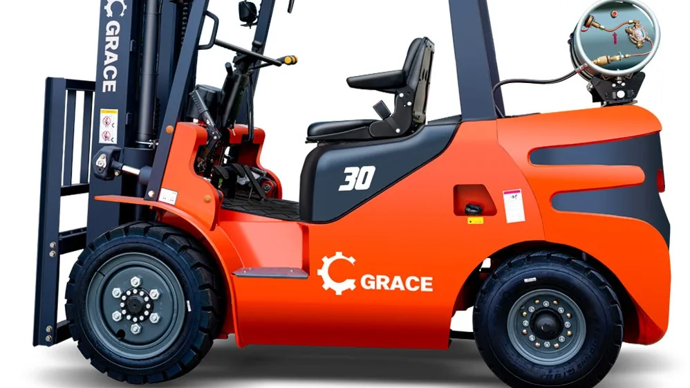 Mini Tractor Forklift 4.5m 5 M 6meter Triplex Mast Warehouse Equipment