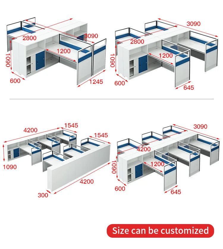 Modular Cubicle Office Desk Office Layout Escritorios De Oficina - Buy