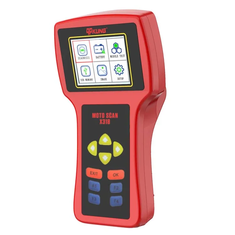 OEM X318 Hand Hold Fault Code Reader Obd Motorcycle Diagnostic Scanners Engine Scanner With Battery Test