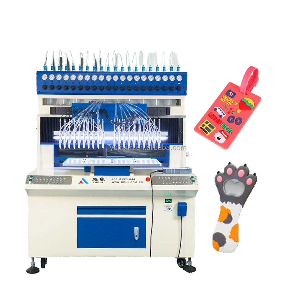 3d Logo Label Making Machine Silicone Patch Making Machine Factory Soft Pvc Shoe Decorations Pvc Key Tag Making Machine