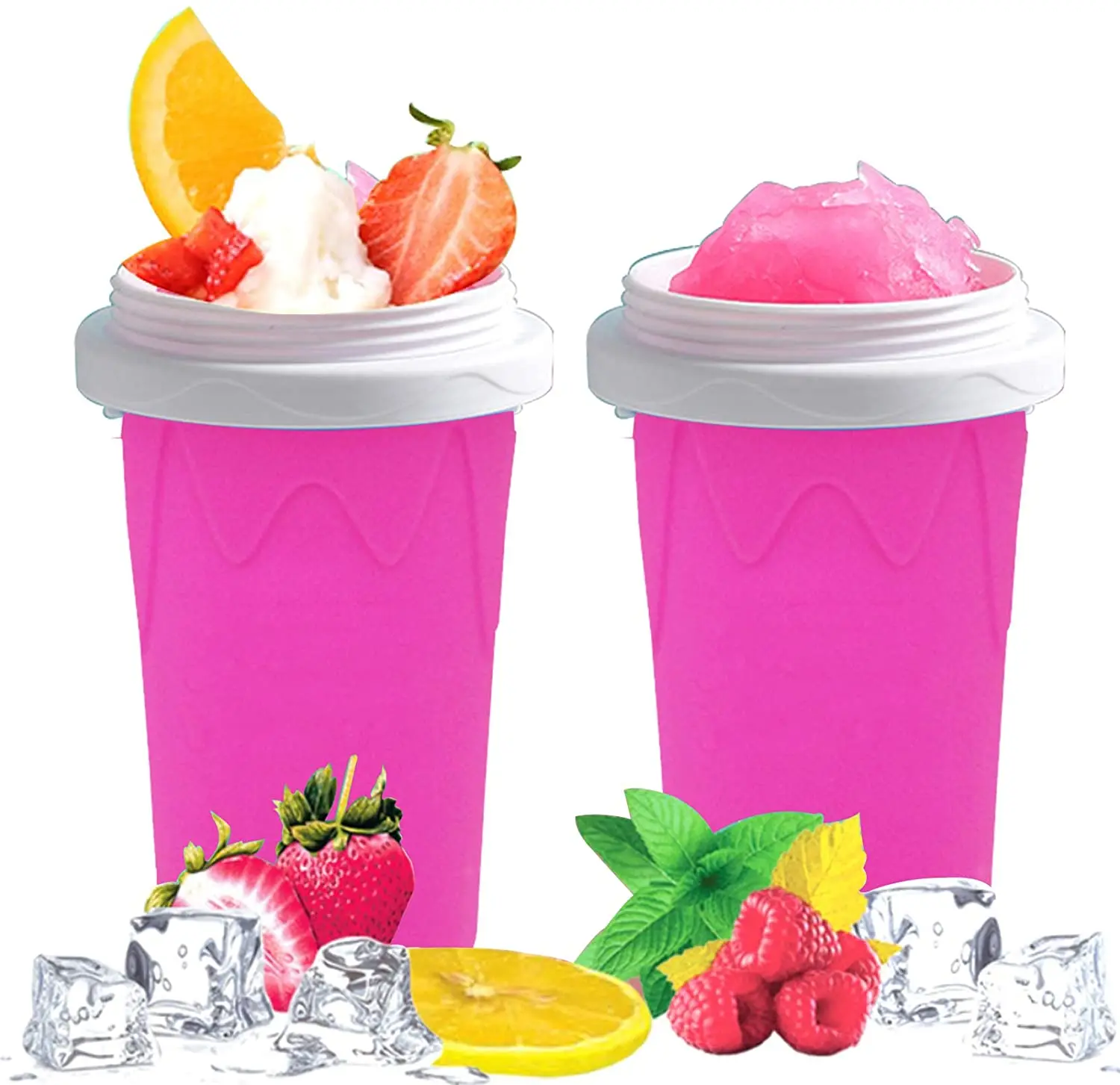 Silicone Quick-frozen Ice Cream Maker Squeeze Cup Diy Homemade Durable  Quick Cooling Slush Cups Milkshake Bottle Smoothie Cup