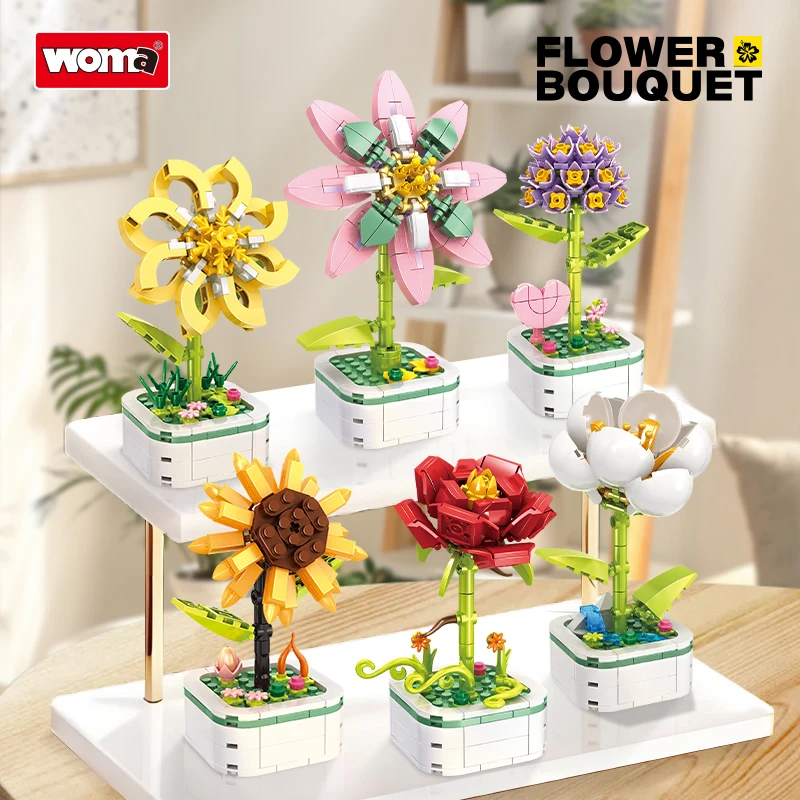 Alibaba.com: Woma Toys 19069 Flower 6 Style Building Block ABS