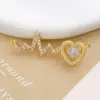 Xl195 abbagliante pendente generatore di energia a forma di cuore in oro