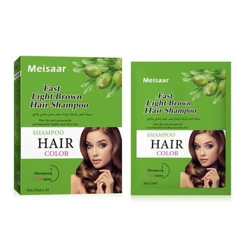 Meisaar Best Quality Hair Color Shampoo Ammonia-Free Natural Black Plant Bubble Dye OEM Cream Black Hair Dye Color Shampoo ODM