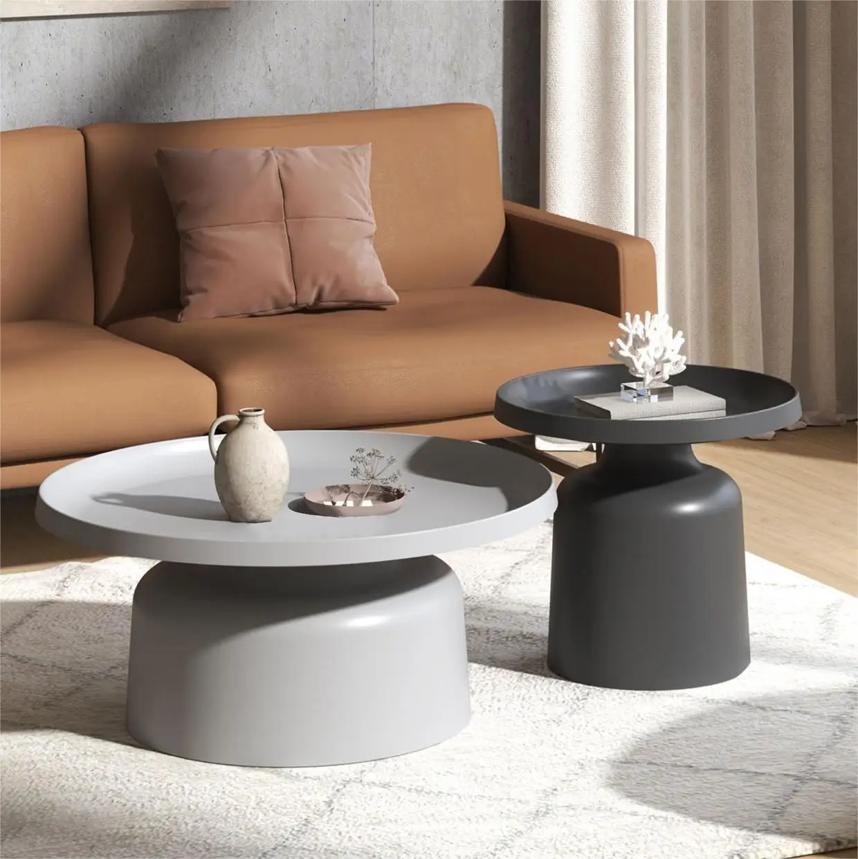 New Design Round Side Corner Table Carbon Steel Coffee Table For Living