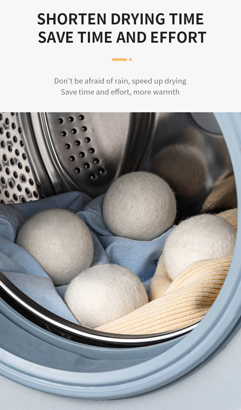 Handmade Smart Sheep Wool Dry Wash Ball Special Wool Drying Ball For