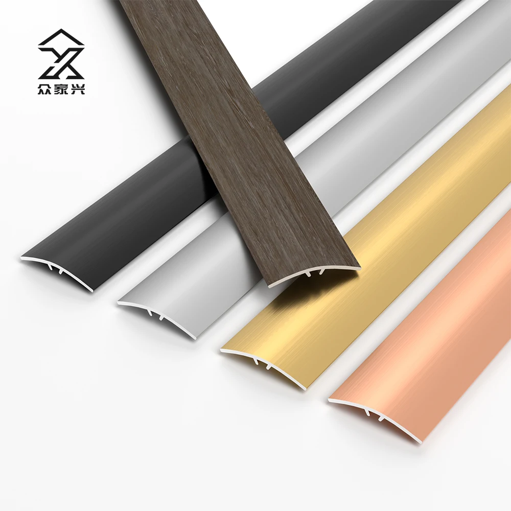 Extrusion Curved Floor Trim Transition Strip Edge Aluminum Alloy Floor Tile Trim supplier